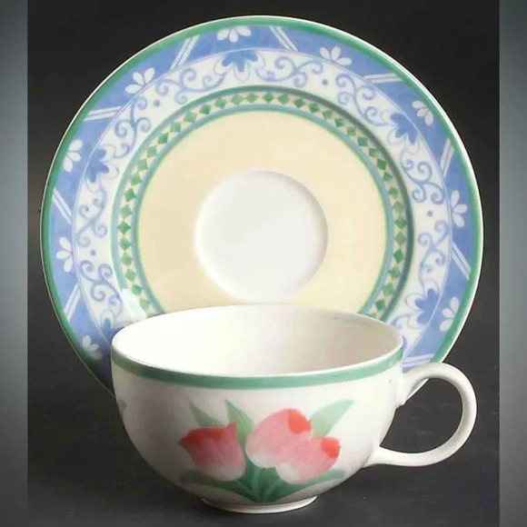 VILLEROY & BOCH Perugia Flat Cup & Saucer Set - Picture 1 of 1